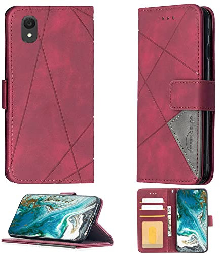 Générique Coque pour Qilive Smartphone Q1-22 5 Pouces = alcatel 1 2021 Coque Compatible avec Qilive Smartphone Q1-22 5 Pouces = alcatel 1 2021 Coque Étui Housse Case Support BF976 Red
