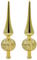 ABOOFAN Weihnachtsbaumspitze 2 Stück Vintage-Baum Aus Kunststoff Finals-Kollektion Aus Geblasenen Weihnachtsbaumkronen Metallischer Baumschmuck Für Weihnachtsfeiertagsdekorationen Golden