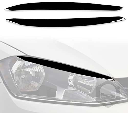 ORBHES Autoscheinwerfer Augenbrauen,Für VW Golf 7 MK7 2013-2018,Scheinwerfer Lampe Aufkleber Augenlider Trim Cover