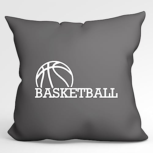 Huuraa Zierkissenbezug Basketball Ball Geschenk 40x40cm Steel Grey Baumwolle Basketball Dekoration