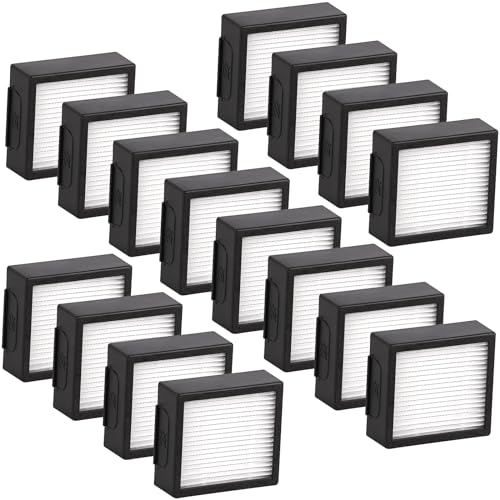 (16 Stück) Combo j9+ Combo 10 Max Ersatz-HEPA-Filter kompatibel mit iRobot Roomba Combo j7+ plus/Combo j9+/ Combo 10 Max Roboterstaubsauger HEPA-Filter-Zubehörset (Nicht für Combo J5 Combo J5+)