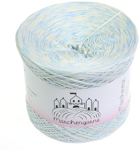 Farbverlaufsgarn Meliert 300g - 1140m 4 fädig Bobbel Wolle handstrickgarn stricken häkeln (Eiskalt)