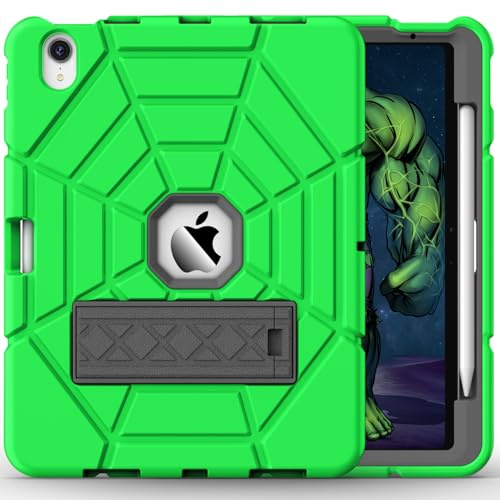 Grifobes per iPad Air 11 M2 2024(Air 6th), per iPad Air 5a/4a generazione Case 2022/2020 11, custodia protettiva resistente con supporto portapenne per iPad Air 6 5 4 Gen Kids (verde)