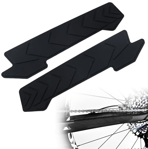 GUUFOO 2 Stück Fahrrad Kettenstrebenschutz,MTB Silikon Kettenstreben Rahmenschutz,Fahrradzubehör leicht,Kettenstreben Rahmenschutz sicherer Schutz vor Kratzer & Beschädigungen