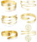 YADOCA 6 Stücke Oberarm Armbänder für Damen Egirls Einstellbare Oberarmmanschette Set Minimalistischen Boho Punk Griechische Armband Swirl Arm Armreif Set Verstellbaren