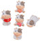 ORFOFE 5st Mini Süße Kuhverzierung Ochse Figur Kalbsdekor Kuhdekorationen Ochsenjahr Maskottchen Mikrolandschaftstiere Cupcake-Topper Mit Tieren Kalb-Ornament Feng Shui Ochse 2021 Harz