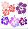 GORGECRAFT 30x30cm Große Schablone Mit Hibiskusblüten Wiederverwendbar Hawaii Blütenschablonen Blumenpflanzen Kunststoffvorlage Wanddekoration Für Zuhause Zum Malen Auf Holz Wänden Karton Böden Leinwa