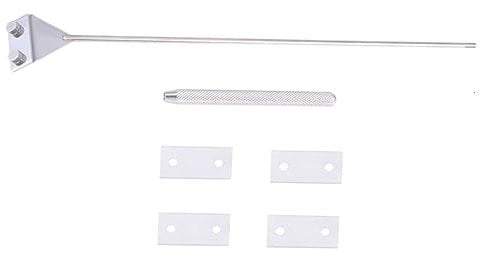 Yardwe Aquariumreiniger Aus Edelstahl 46 cm Verlängerter Griff Schaber Mit 5 – Griffen Zur Reinigung Von Aquarien Und Glastanks Für Aquarianer