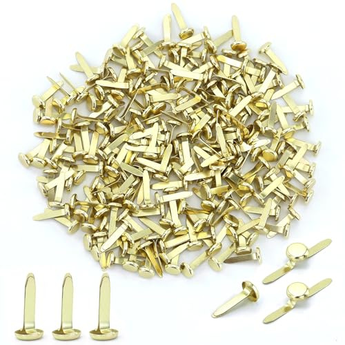 220 pièces de Mini Pushpins Or, Clips Scrapbook à tête Ronde en métal, Clips Pocket Pushpin Pattern, Clips Paper Letter pour l'école, Le Bureau, Le Bricolage DIY (Or)