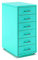 Metallschrank mit 6 Schubladen, bunt, mit Rollen, Blau, 6 Farben optional