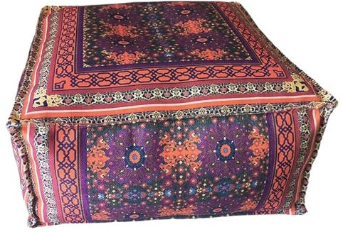 PPQIRU Bodenkissen Quadratisches Futon-Kissen, Sofa, Tatami-Stuhl, Tasche, Fußhocker, Lazy Cloth Art Pouf, Heimdekoration, weiches Sitzen, Pier Für Boden(Wine Red)