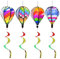 4 Pièces Girouette Mongolfière, Spinner De Vent De Jardin, Éolienne Mongolfière, Extérieur Suspendu Ballon À Air Chaud Rotating, Montgolfiere A Suspendre pour Jardin De Pelouse De Patio Extérieur