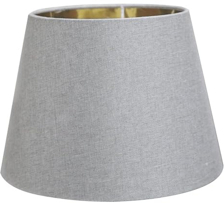 Sinta 9 Lampenschirme Modern Tapered Lampenschirm Ersatz Grau Gewebe Einfacher Stil Lichtschattierung Mit Gold Futter für E27/E14 Tischleuchte/Wandleuchte