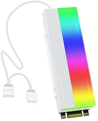Orivin M.2 SSD ARGB-Kühler, synchronisierte ARGB-Beleuchtung, flexibles Silikon-Monolayer-Kabel mit seitlichem Lichtstreifen