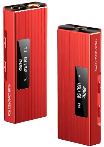joliker Portable Hi-Fi USB-C DAC Headphone Amplifier | ES9028Q2M, DSD256 PCM 384kHz 32-bit | 4.4mm Balanced & 3.5mm Output, Works with iPhone 15/16 Android Mac PC