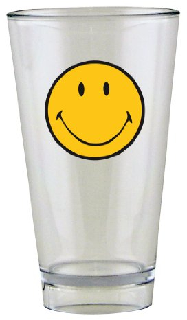 zak! Trinkbecher Smiley 330ml in gelb/weiß, Kunststoff, 45x20x15 cm