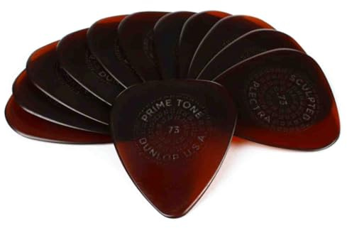 Jim Dunlop Primetone Standard .73mm Sculpted Plectra (Grip) - 12 Pack