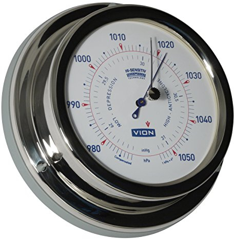 Delite A100 B Schiffsbarometer VION, Edelstahl poliert, 129 mm