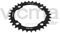 Firts First Plato de MTB, Unisex Adulto, Negro, 104 mm / 32 Dientes