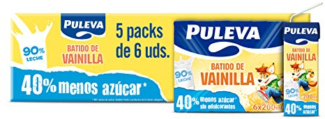 Batido Puleva de Vainilla Slim – 5 Packs de 6 x 200ml