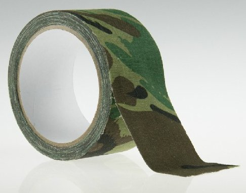 Gewebeband - Farbe: Army Duct Tape, Panzertape, Klebeband, Tape, Camouflage, Flecktarn, Bundeswehrtarn, Tarnfarben, Gewebeband Geocaching zum tarnen von Petlingen, Filmdosen, Dosen