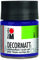 Marabu 14010005051 - Decormatt Acryl Violett dunkel 051, 50 ml, samtmatte Acrylfarbe auf Wasserbasis, cremig und farbintensiv, speichelfest, wetterfest, zum freien Malen und Schablonieren