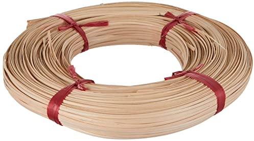 Rayher Rotin plat Qualité 1A, nature, 1 rouleau, 500g, plate, bombée, largeur 4mm, bande rouge, arts créatifs, vannerie, corbeilles, paniers-6503600, Multicolore, 3 x 3 x 0.35 cm