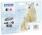 Epson 235F427 26 Original Tinte Eisbär (XP-600 XP-700XP-800XP-510XP-710XP-615XP-610XP-810XP-720XP-820XP-520XP-620XP-625)Multipack4-farbig