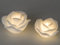 formano LED Kerze Rose weiß Wachs 620910 620903 Dekoration Geschenkidee, Größe:11 cm