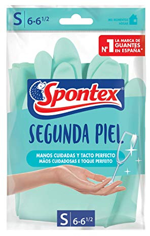 Spontex 452856 Guantes Segunda Piel, Talla Pequeña 6, 2 Unidades
