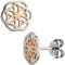 Jobo Damen Ohrstecker 925 Sterling Silber bicolor vergoldet Ohrringe