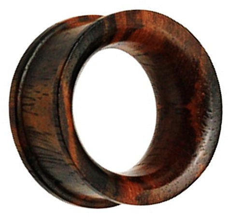 Piersando Flesh Tunnel Ohr Plug Piercing Ohrtunnel Ohrpiercing Organic Holz Double Flared Braun 40mm