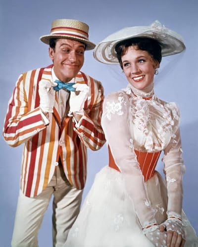Mary Poppins (1964) Julie Andrews, Dick Van Dyke, 25,4 x 20,3 cm Foto