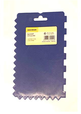 Zahnspachtel Kunststoff 17 x 11,5 cm - 3 verschiedene Zahnungen (1)