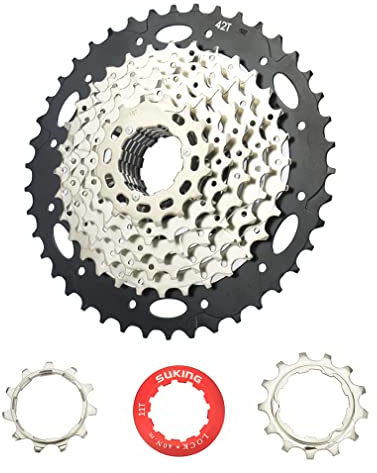 CYSKY Cassette VTT 8 Vitesses 11-42T Large Ratio pour VTT, vélo de Route, VTT, BMX