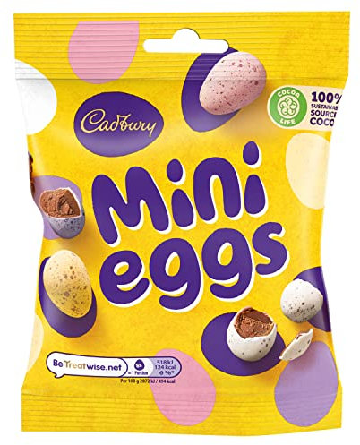 Cadbury Mini Eggs Huevos de Pascua de chocolate con leche, 80g