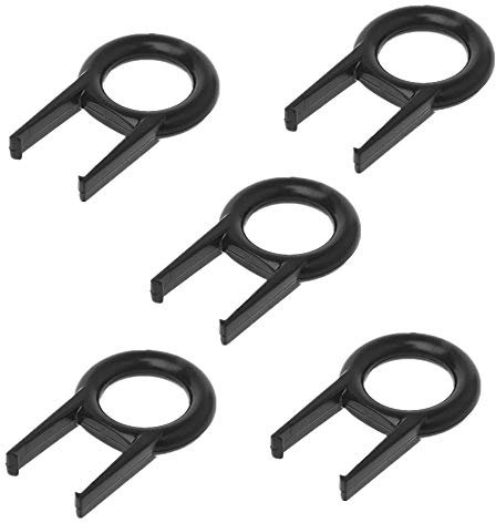 Apuxon 5Pack Black Color Rounded Key Puller Keycap Puller/Key Cap Remover Tool for Mechanical Keyboard