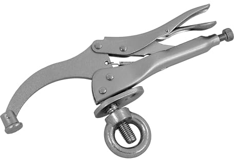 Neilsen CT5189 230mm 9in Drill Press Locking Clamps 50mm Jaw Opening 75mm Throat Depth Tension Adjustment Knob Quick Release Lever Fastens to Drill Press Table Slots