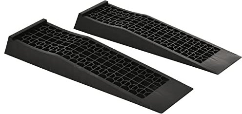 HOMCOM Ensemble de 2 rampes pour Voiture véhicule Utilitaire Rampe de Chargement Lourde 3T Caravane Camping-Car dim. 70L x 19,5l x 7,8H cm PP Noir