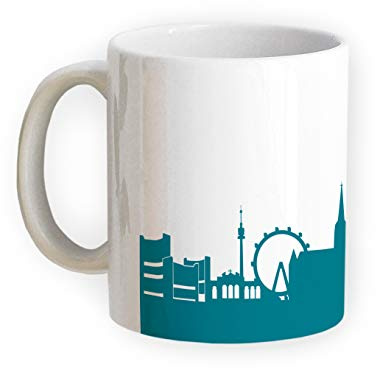 Tasse Wien Skyline - Bürotasse Kaffeebecher Städtetasse 5 Farben - Personalisierte Geschenkidee für Wiener & Fans, Umzug Richtfest Architekt