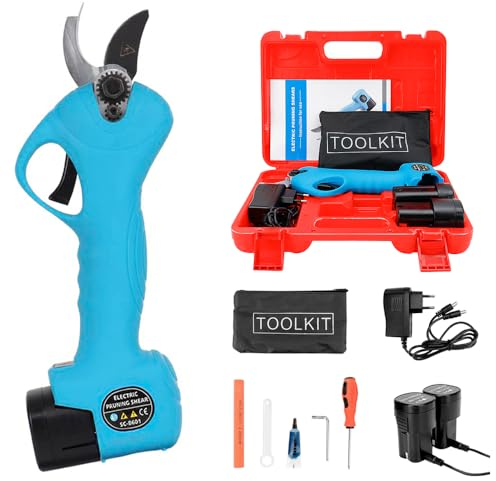 Eachbid Sécateur électrique pour élagage Ciseaux élagage Rechargeable Professionnelle Résistant Diamètre de 25 mm 16,8 V