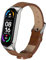 BDIG Armband Kompatibel für Xiaomi Mi Band 6 Mi Band 5, Leder MiBand 4 Ersatzband Lederarmband Replacement Smart Band Watch Strap Uhrenarmband Zubehör für Xiaomi Miband 3