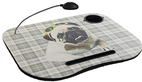 DRW Bandeja Ordenador Acolchada con luz led 47x37 cm (Perro)