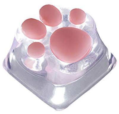 GREEN&RARE Personality Transparent Resin Kitty Paw Artisan -Cat Paws Pad Mechanical Keyboard KeyCaps for Cherry MX SwitchesSuit for Game Lover Gifts