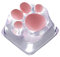 GREEN&RARE Personality Transparent Resin Kitty Paw Artisan -Cat Paws Pad Mechanical Keyboard KeyCaps for Cherry MX SwitchesSuit for Game Lover Gifts