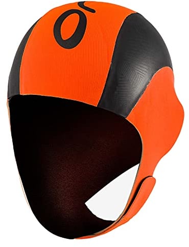 ORCA Muta in Neoprene Cuffia da Nuoto Cappello - Hi-Vis Arancione - Materiali - 100% Neoprene