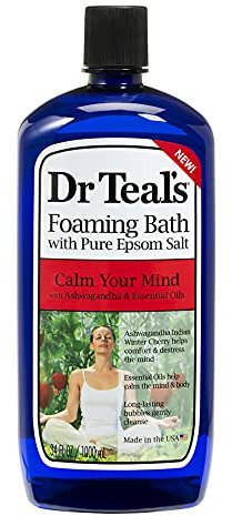 Dr Teal's Ashwagandha Foaming Bath 1L, Clear