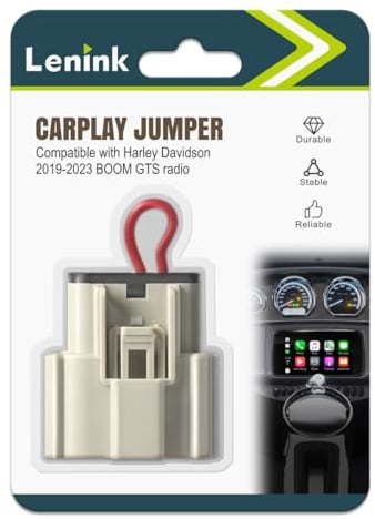 Lenink Carplay Jumper Kompatibel mit Harley Davidson 2019 und höher GTS Radio für Road Glide oder Street Glide mit Galgen