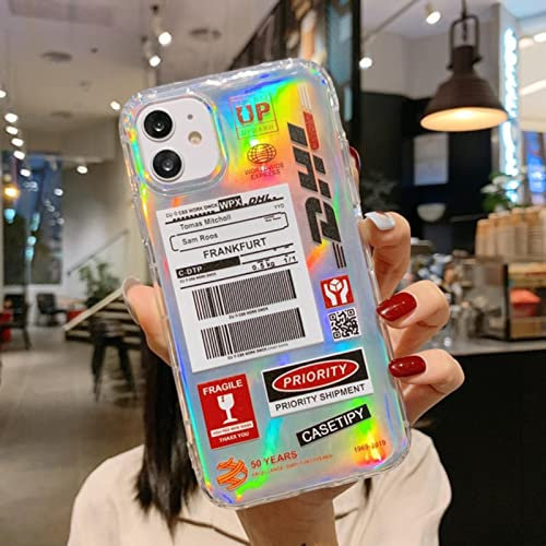 Hot Polar Lights Stickers Label Case for iPhone 12 13 Pro Max 12Pro 13Pro Soft Cover-for iPhone 13,C1 Colorful DHL