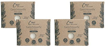 pandoo Gesichtsseife | natürliche Salzseife Deep Dive 100g | Feste Seife für Männer & Frauen | Plastikfrei und Vegan | 4 Stück